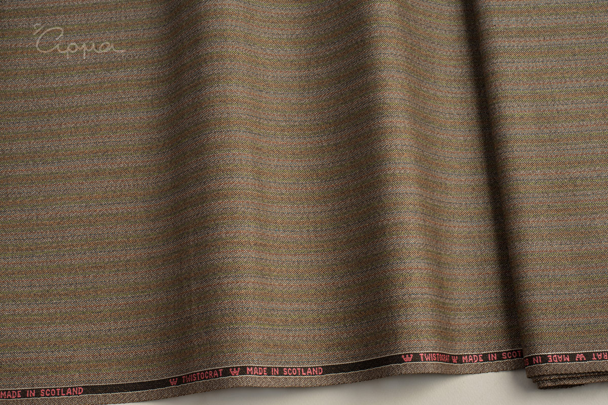 ΟΛΟΜΑΛΛΟ ΥΦΑΣΜΑ- ΡΙΓΕ ΣΧΕΔΙΟ - ΚΑΦΕ, ΜΠΕΖ, ΛΑΧΑΝΙ, ΓΚΡΙ ΧΡΩΜΑ - SCOTLAND