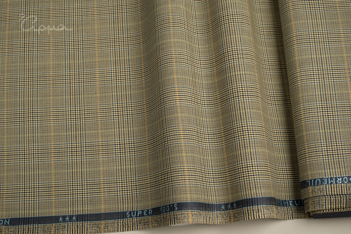 SUPER 100'S ΥΦΑΣΜΑ- ΚΑΡΩ ΣΧΕΔΙΟ- ΜΠΕΖ, ΜΠΛΕ, ΚΙΤΡΙΝΟ, ΛΑΔΙ ΧΡΩΜΑ - ΑΓΓΛΙΑ