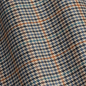 ALL WOOLEN FABRIC- OVERCHECK MOTIF-  BEIGE, BLUE RAF, TURQOISE, CINNAMON COLOR - ENGLAND
