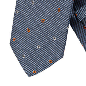 SILK TIE- SOLID-8 CM WIDTH- WITH MOTIF - LIGHT BLUE, BLACK, WHITE, RED COLOR