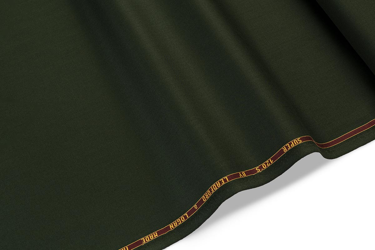 SUPER 120'S ΥΦΑΣΜΑ- ΣΚΟΥΡΟ ΠΡΑΣΙΝΟ ΛΑΔΙ ΧΡΩΜΑ - ΙΤΑΛΙΑ