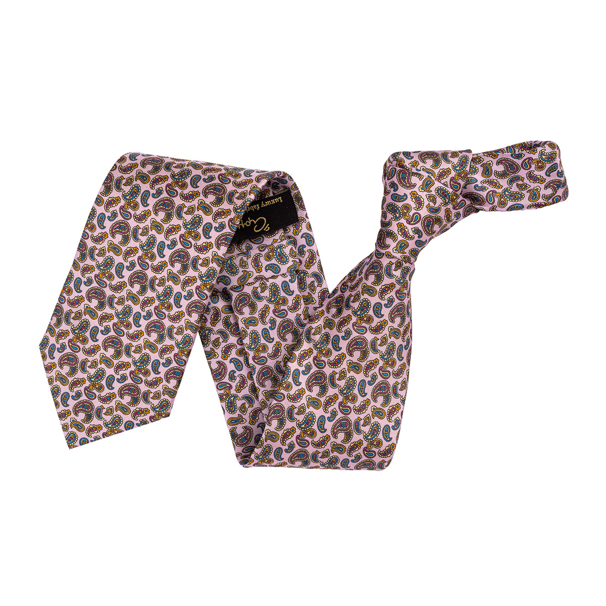 ΜΕΤΑΞΩΤΗ ΓΡΑΒΑΤΑ-8 ΕΚ. ΦΑΡΔΟΣ -ΛΑΧΟΥΡ ΣΧΕΔΙΑ- ΡΟΖ, ΦΟΥΞΙΑ, ΠΟΡΤΟΚΑΛΙ, ΜΠΛΕ ΧΡΩΜΑ