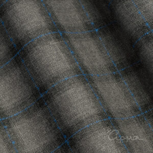 ΜΑΛΛΙ, ΠΟΛΥΕΣΤΕΡ ΥΦΑΣΜΑ - ΚΑΡΟ ΣΧΕΔΙΟ ΤΥΠΟΥ OVERCHECK - ΓΚΡΙ, ΓΚΡΙ ΣΚΟΥΡΟ, ΜΠΛΕ ΡΟΥΑ ΧΡΩΜΑ