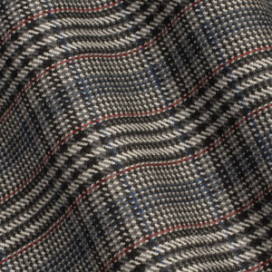 ΜΑΛΛΙ, ΜΕΤΑΞΙ ΥΦΑΣΜΑ - ΚΑΡΟ ΣΧΕΔΙΟ ΤΥΠΟΥ GLEN CHECK - ΣΚΟΥΡΟ ΜΠΛΕ, ΓΚΡΙ, ΑΣΠΡΟ, ΚΟΚΚΙΝΟ ΧΡΩΜΑ - DORMEUIL