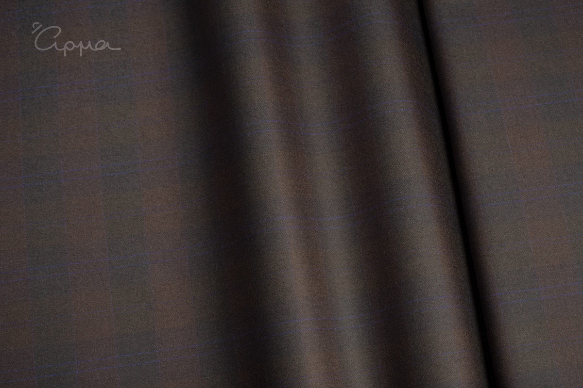 ΟΛΟΜΑΛΛΟ ΥΦΑΣΜΑ - ΚΑΡΟ ΣΧΕΔΙΟ ΤΥΠΟΥ PLAID - ΣΚΟΥΡΟ ΚΑΦΕ, ΜΑΥΡΟ, ΜΩΒ ΧΡΩΜΑ - DORMEUIL