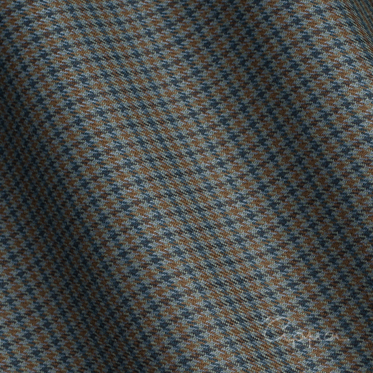 WOOL, CASHMERE FABRIC - GUNCLUB CHECK MOTIF - PETROL, BLUE, BROWN, LILAC COLOR - DORMEUIL