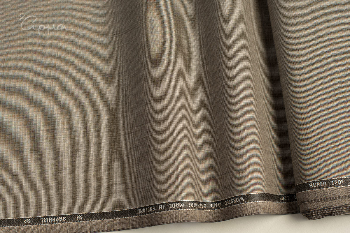 SUPER 120'S, CASHMERE ΥΦΑΣΜΑ - FIL A FIL - ΓΚΡΙ ΜΠΕΖ ΧΡΩΜΑ