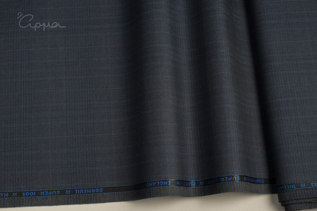 SUPER 100'S ΥΦΑΣΜΑ - ΚΑΡΩ ΤΥΠΟΥ PRINCE OF WALES - ΜΠΛΕ, ΜΠΟΡΝΤΟ, ΠΡΑΣΙΝΟ ΧΡΩΜΑ - DORMEUIL