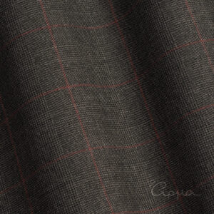 ALL WOOL FABRIC - PRINCE OF WALES CHECK - GRAY, BLACK, PINK COLOR - DORMEUIL