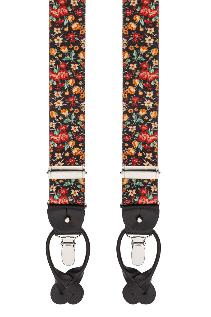 ΤΙΡΑΝΤΑ- FLORAL ΣΧΕΔΙΟ- ΜΑΥΡΟ, ΚΟΚΚΙΝΟ, ΠΟΡΤΟΚΑΛΙ ΧΡΩΜΑ