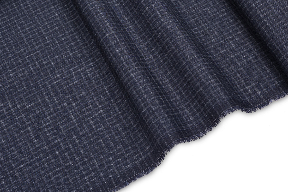 ΜΑΛΛΙ, ΜΕΤΑΞΙ, ΛΙΝΟ ΥΦΑΣΜΑ- ΚΑΡΟ ΣΧΕΔΙΟ - ΜΠΛΕ, ΑΣΠΡΟ ΧΡΩΜΑ - VITALE BARBERIS CANONICO