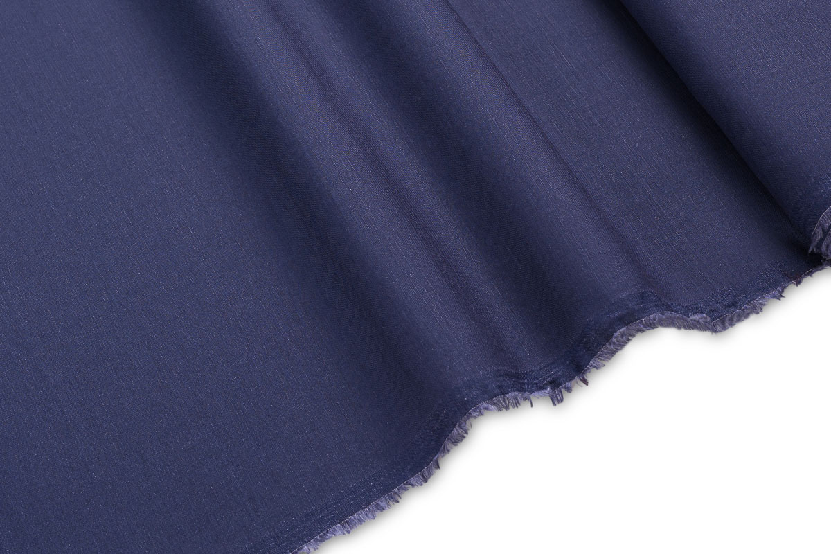 ΜΑΛΛΙ, ΜΕΤΑΞΙ, ΛΙΝΟ ΥΦΑΣΜΑ- ΜΠΛΕ ΧΡΩΜΑ - VITALE BARBERIS CANONICO