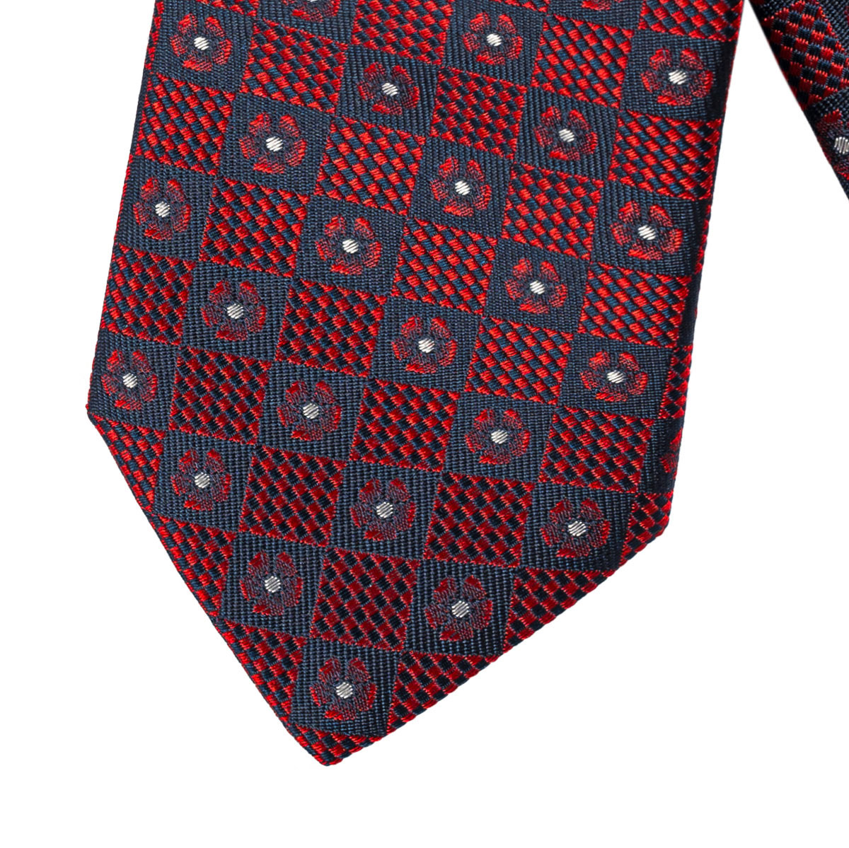 ΜΕΤΑΞΩΤΗ ΓΡΑΒΑΤΑ-8 ΕΚ. ΦΑΡΔΟΣ -ΣΧΕΔΙΑΣΤΗ- ΚΟΚΚΙΝΟ, ΜΠΛΕ ΣΚΟΥΡΟ ΧΡΩΜΑ