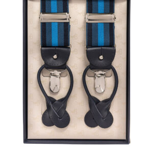 SUSPENDERS- STRIPED DESIGN- DARK BLUE, BLUE COLOR