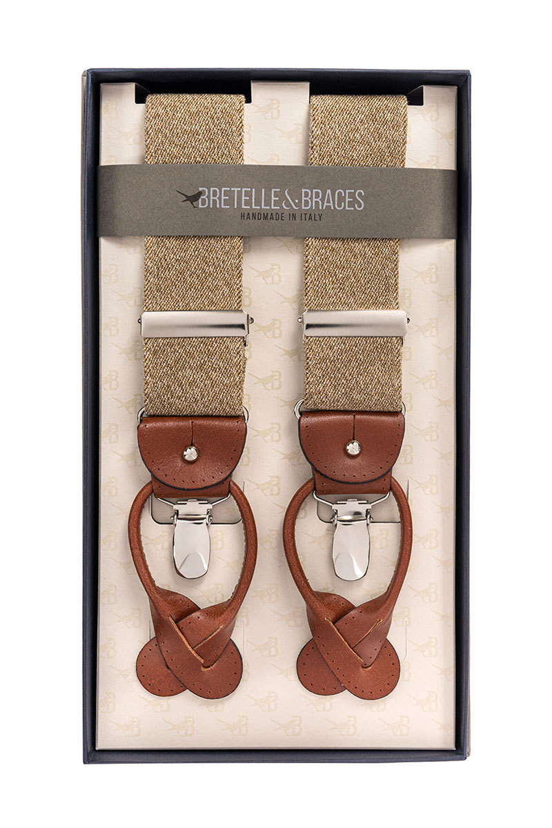 SUSPENDERS- BEIGE, BROWN COLOR