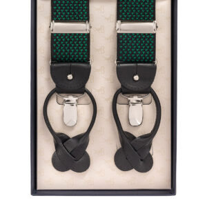 SUSPENDERS- WITH MOTIF - BLACK, GREEN COLOR
