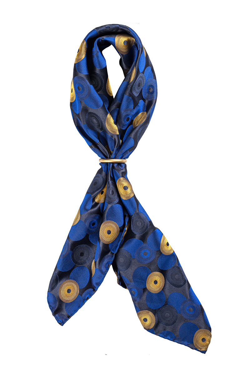 ΜΑΝΤΗΛΙ ΛΑΙΜΟΥ - ΜΕΤΑΞΩΤΟ - ΓΕΩΜΕΤΡΙΚΑ ΣΧΗΜΑΤΑ - ΜΠΛΕ ΧΡΩΜΑ