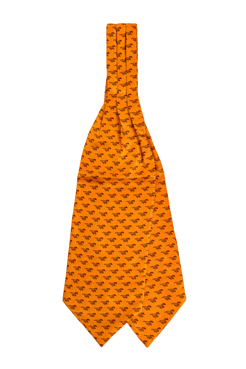 ΦΟΥΛΑΡΙ ΛΑΙΜΟΥ- ASCOT- ΜΕΤΑΞΩΤΟ- ΣΧΕΔΙΟΣΤΟ- ΠΟΡΤΟΚΑΛΙ, ΜΑΥΡΟ ΧΡΩΜΑ