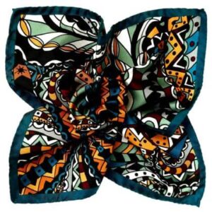 metaksoto-mantilaki-petou-me-sxedia-petrol-portokali-mpornto-leyko-chroma